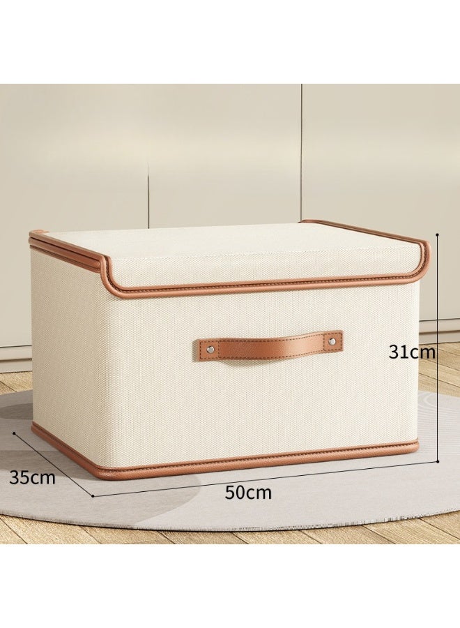Clothing storage box [54L], large capacity clothing storage box, foldable household storage box with lid, foldable wardrobe storage box, for blankets, pants, shirts, books, toys. - Image 5